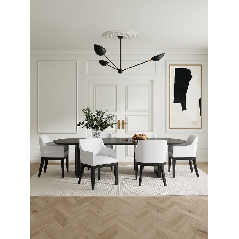 Manhattan Comfort Gansevoort Modern Faux Leather Dining Armchair