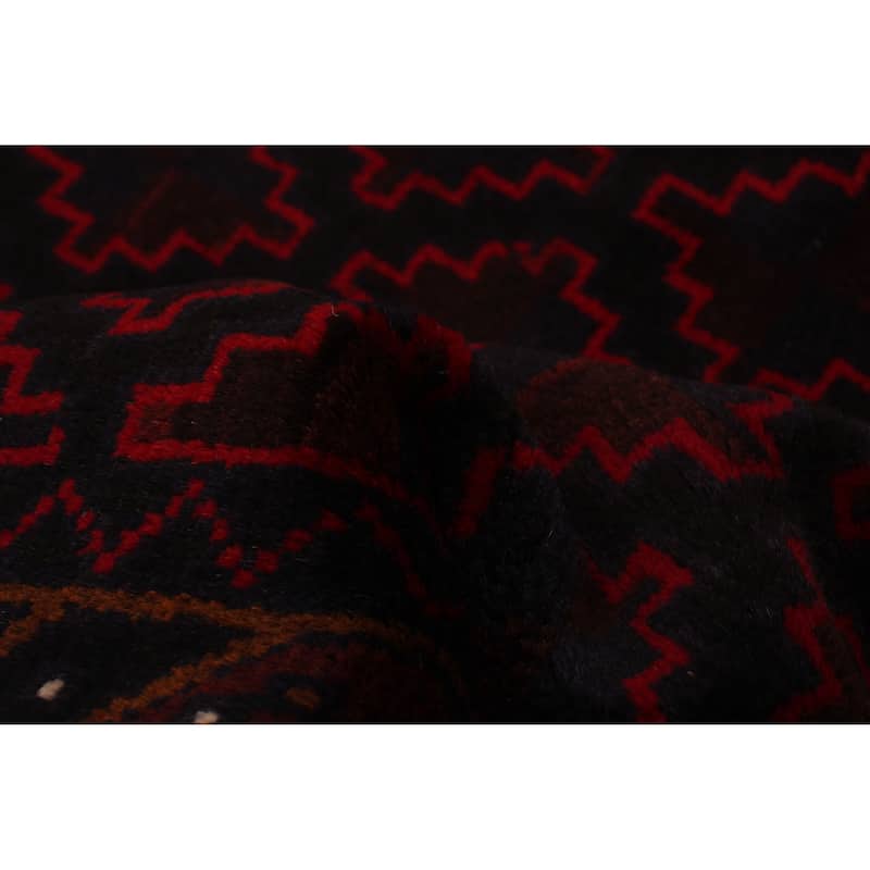 ECARPETGALLERY Hand-knotted Teimani Black, Red Wool Rug - 3'1 x 5'7