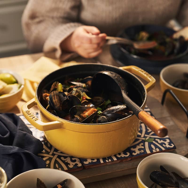 STAUB Cast Iron 4-qt Round Cocotte