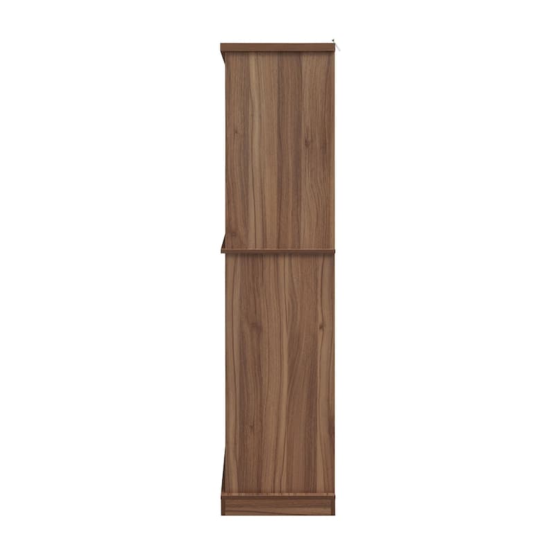 Roomfitters 4 Door Storage Cabinet with Drawer, Tall Pantry Cabinet with Adjustable Shelves, Walnut