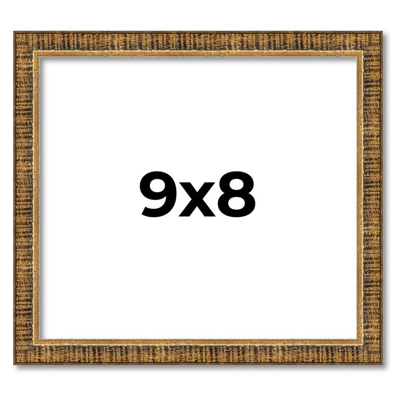 9x8 Frame Gold Solid Wood Picture Frame - Complete Modern Photo Frame