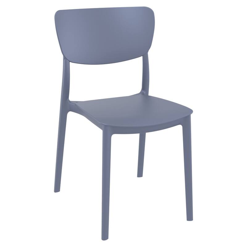 33" Gray Solid Stackable Patio Dining Chair