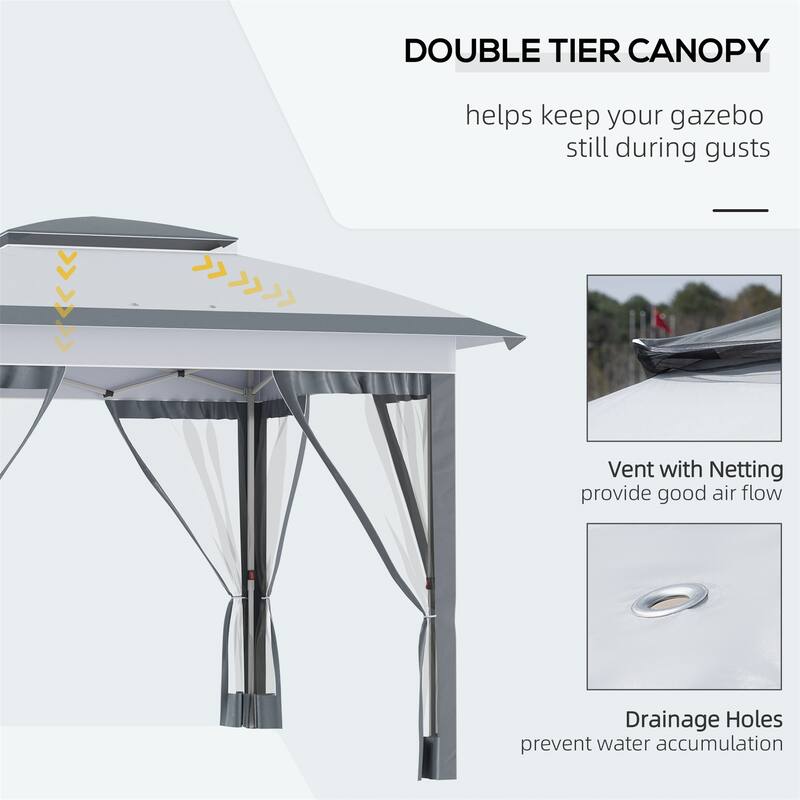 12' x 12' Pop Up Canopy Tent with Netting and Carry Bag