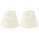 preview thumbnail 24 of 88, Hardback Faux Silk Conical Lamp Shade, 5 inch Top, 9 inch Bottom, 7 inch Slant Set of 2 - French Script, Gray