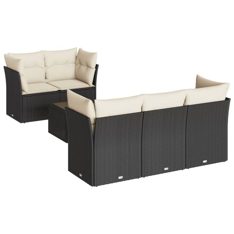 vidaXL Garden Sofa Set Black