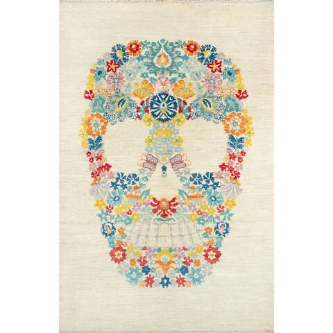 Momeni Heirlooms Skeleton Hand Knotted Wool Multi Area Rug - 5'6" X 8'6"