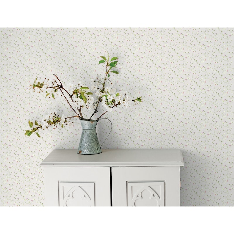 Galerie Wallcoverings Miniatures 3 Mini Floral Vine Design Vinyl on Non-woven Matte Wallpaper Roll