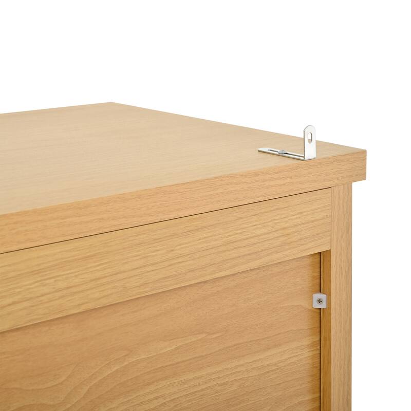 70" Wooden Kitchen Pantry Cupboard with 6 Door Shelves and 3 Drawers