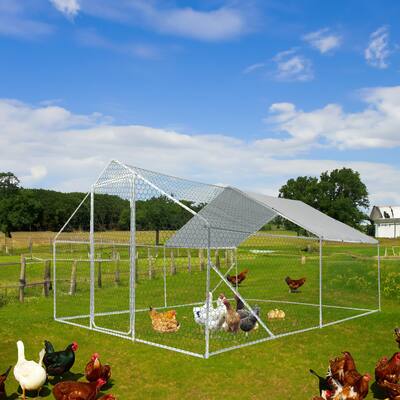 Outdoor chicken coop metal big space 13*10*6FT