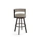 preview thumbnail 31 of 104, Amisco Browser Swivel Counter Stool Cold Beige Polyester / Dark Brown Metal