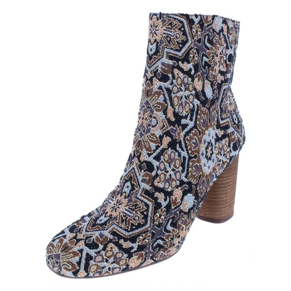 corra stacked heel bootie