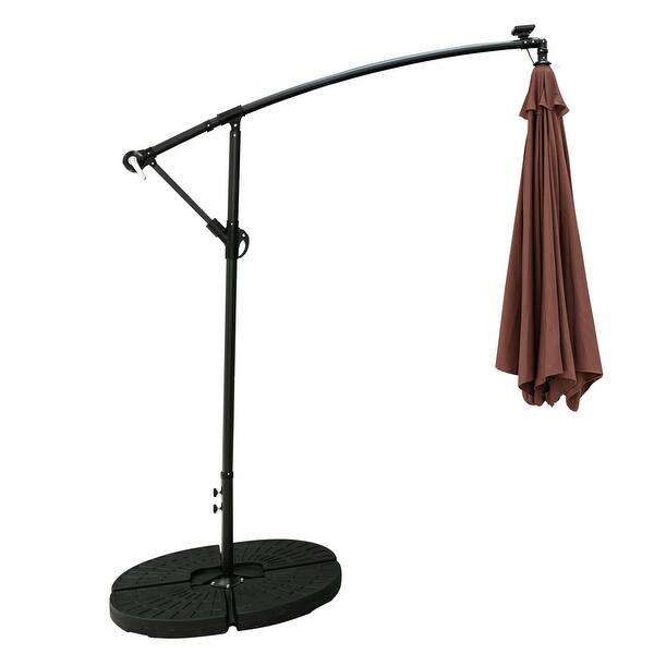 Shop Black Friday Deals On Ainfox 10ft Solar Offset Hanging Patio Umbrella Base Not Included Overstock 31727510