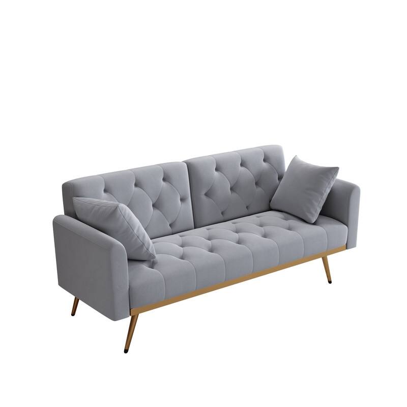 68.30" Velvet double sofa bed in five stylish colors