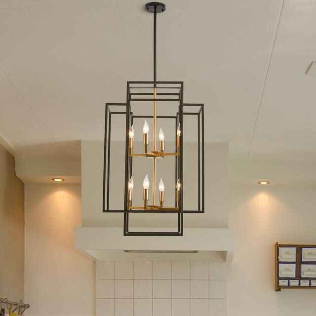 8 - Light Lantern Tiered Chandelier