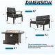 preview thumbnail 80 of 144, Aluminum Patio Outdoor Sectional Sofa Set with Fire Pit, Swivel Rocking Chairs and Ottomans