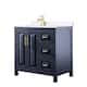 Option Dark Blue / White Quartz Top / Brushed Gold