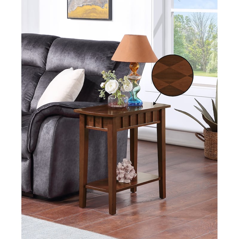Porch & Den Adriel End Table with Shelf - Espresso