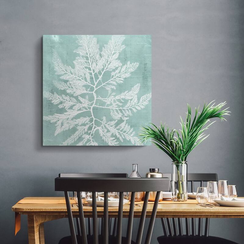 Seaweed on Aqua I -Premium Gallery Wrapped Canvas