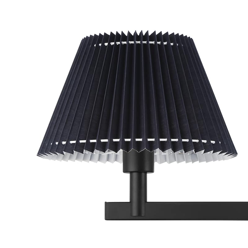 Acroma 2-light Black Linear Chandelier with Fabric Shade - 51 inches