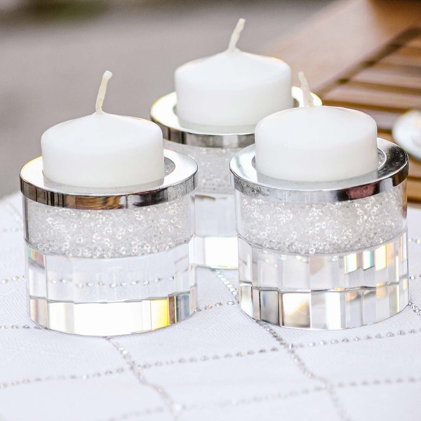 Sparkles Home Rhinestone Crystal Filled Tealight Candleholder with
