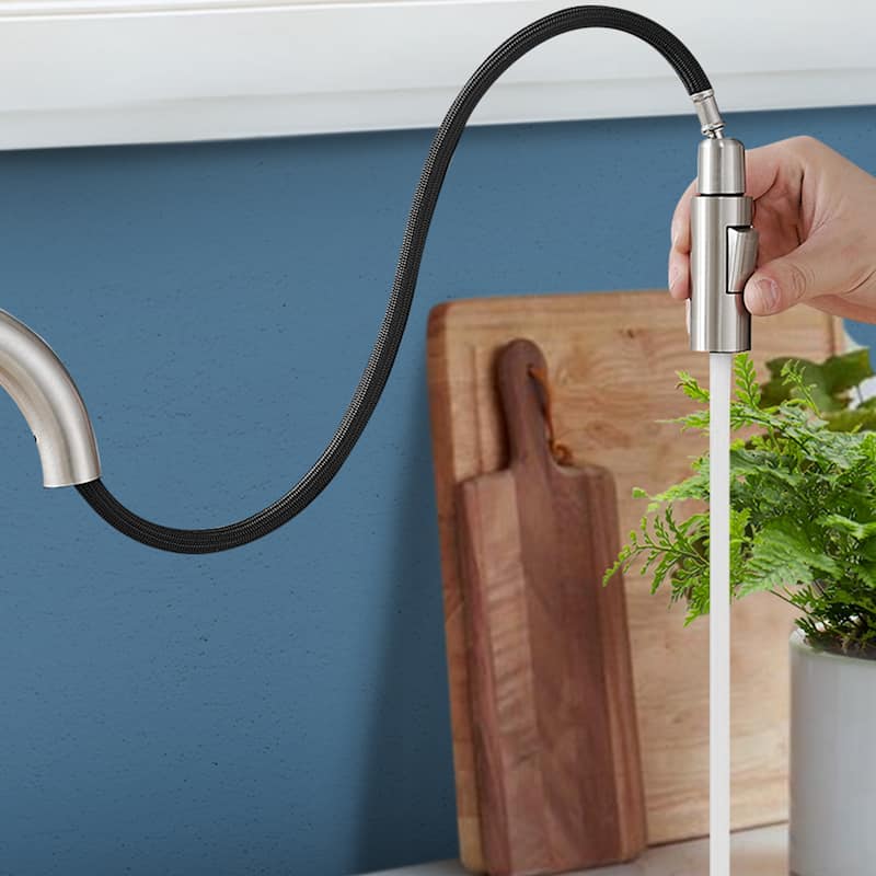Topcraft Single Handle Stainless Steel Bar Faucet with Sprayer