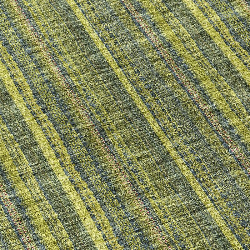 Machine Washable Indoor/ Outdoor Stripe Chantille Rug