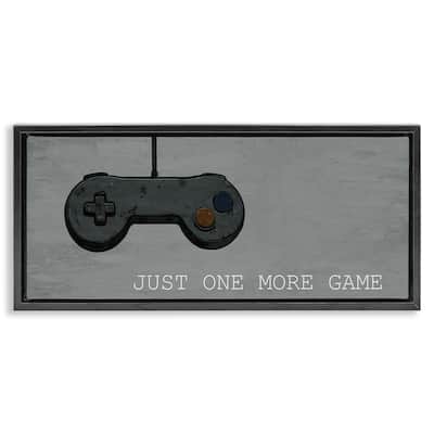 Stupell Just One More Rustic Gaming Framed Floater Canvas Wall Art Design By Kim Allen