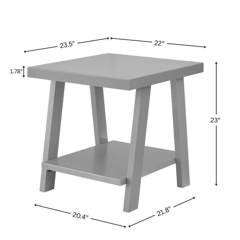 The Gray Barn Cedar Ridge Contemporary Replicated Wood Shelf End Table