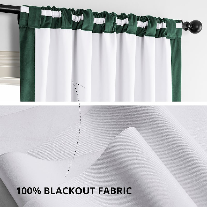 Exclusive Fabrics Signature Velvet Thermal Lined With 100% 4 Pass Blackout Curtains. (1 Panel)
