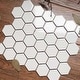 preview thumbnail 6 of 12, Honeycomb 2" x 2" White Porcelain Floor and Backsplash Wall Tile