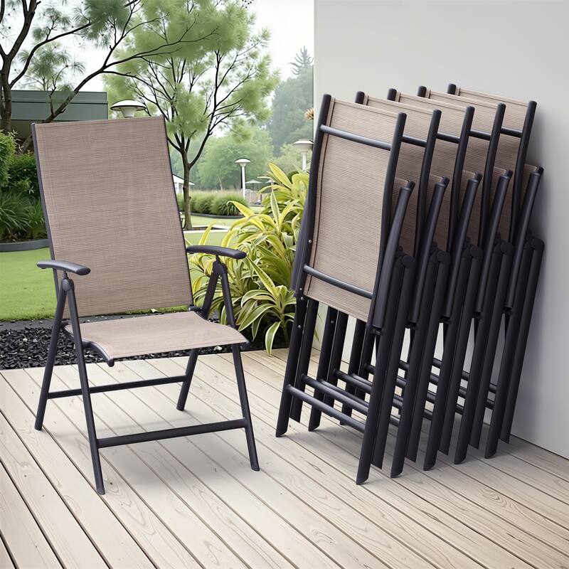 Pellebant Outdoor Durable Adjustable Reclining Folding Chair