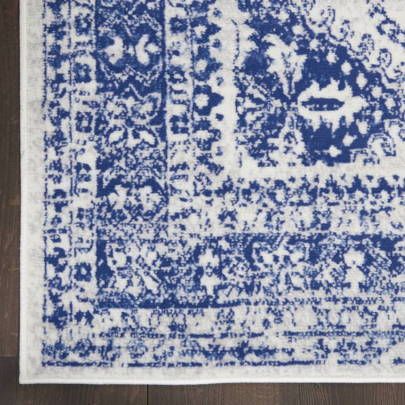 Caco Power Loomed Distressed Geometric Abstract Modern Stain Resistant Area Rug By HomeRoots - 72' X '24' X '0.39