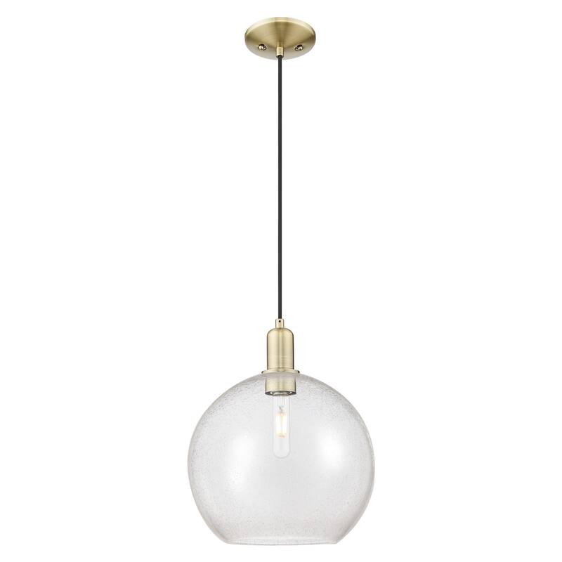 Innovations Lighting Endless Possibilities Arcadia - Athens - 1 Light 12" Cord Hung Mini Pendant - Antique Brass/Seedy