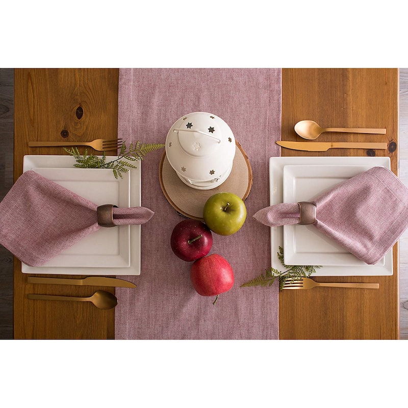 Design Imports Solid Chambray Table Runner (0.25 inches high x 14 inches wide x 72 inches deep)
