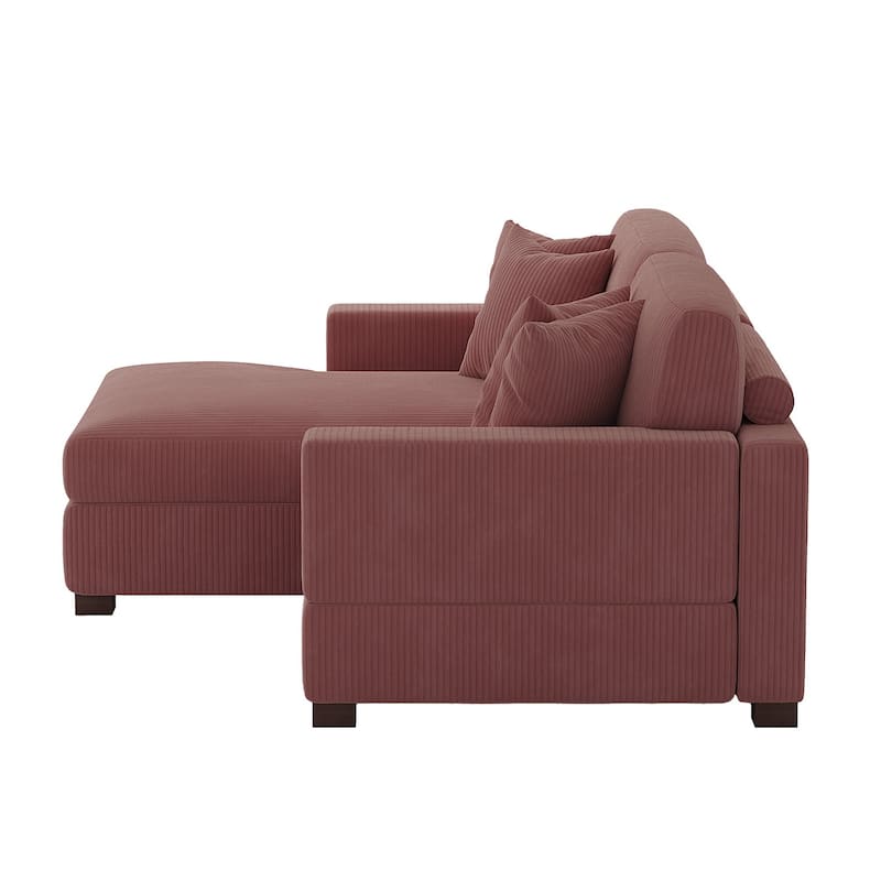 Oversized L-shaped Modular Sectional Sofa with Chaise Lounge