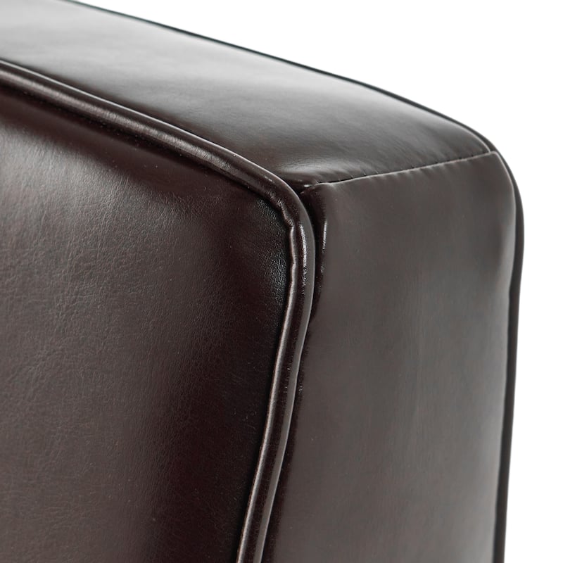 Isaac Tufted Brown Leather Club Chair by Christopher Knight Home - On ...