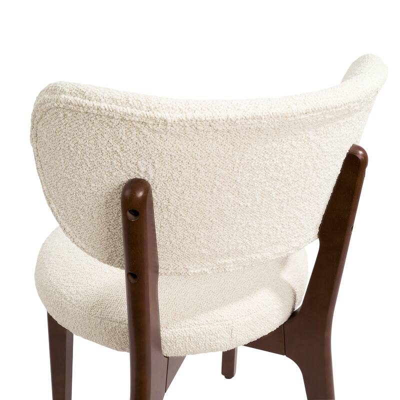 Art Leon Set of 2 Upholstered and Solid Wood Accent Dining Chair