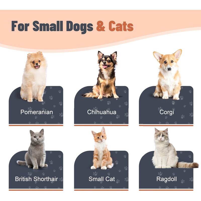 WOWMAX Elevated Small Dog Couch Bed with Bolster Sides, Raised Small Dog Sofa Bed with Headrest Pillow