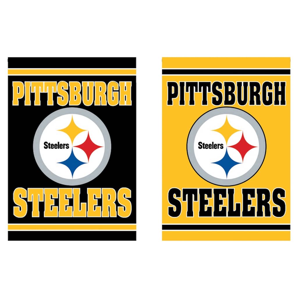 Embossed Suede Flag, Garden Size, Pittsburgh Steelers