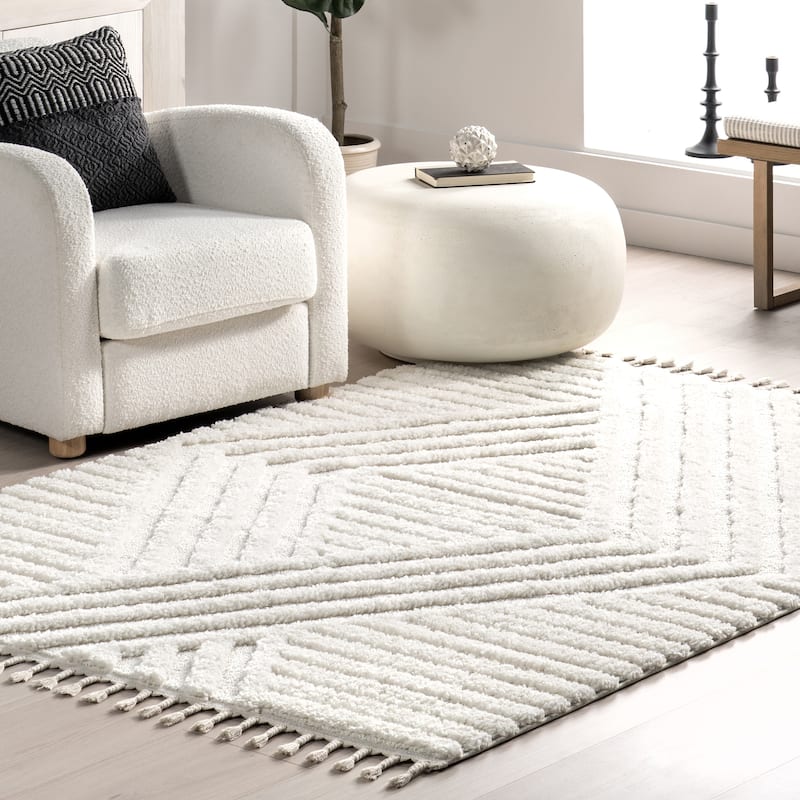 Nuloom Risette Geometric Shag Tassel Area Rug