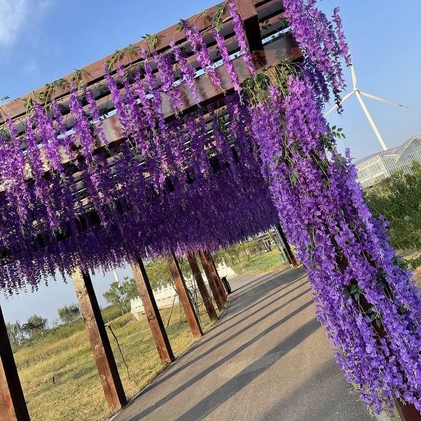 Wisteria Hanging Flowers, 36 Pack 43.2 inch 3.6 Feet Wisteria Artificial  Flower Fake Wisteria Vine Ratta Long Hanging - Bed Bath & Beyond - 37765661