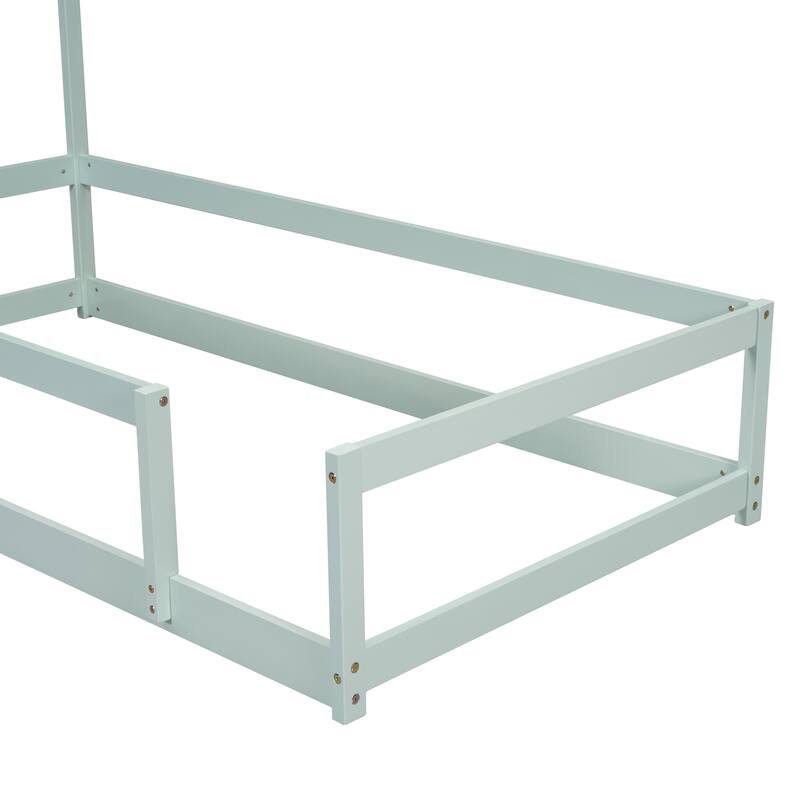 Twin Size Wood bed with Fences