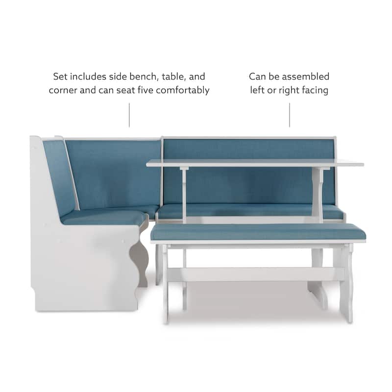 Hannah Breakfast Nook 3-piece Dining Set