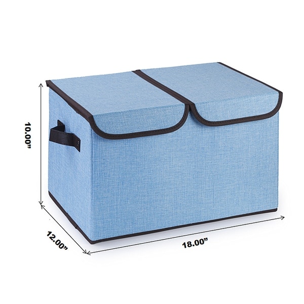 dimension image slide 0 of 4, Enova Home Collapsible Storage Bins with Cover