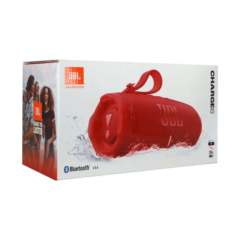 JBL Charge 6 Portable Waterproof Bluetooth Speaker (Red)