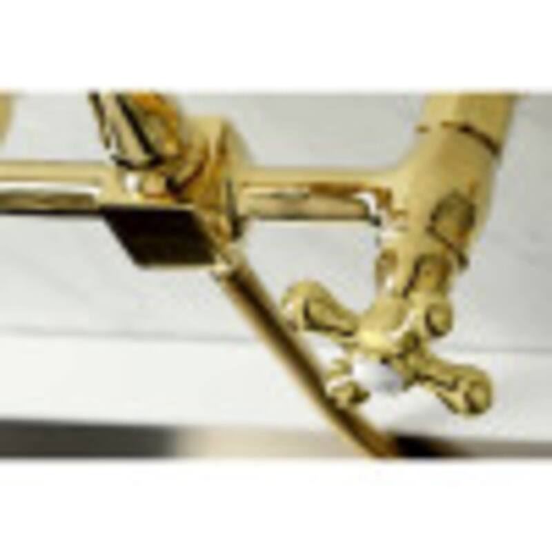 Kingston Brass Heritage 1.8 GPM Wall Mounted Widespread Kitchen Faucet