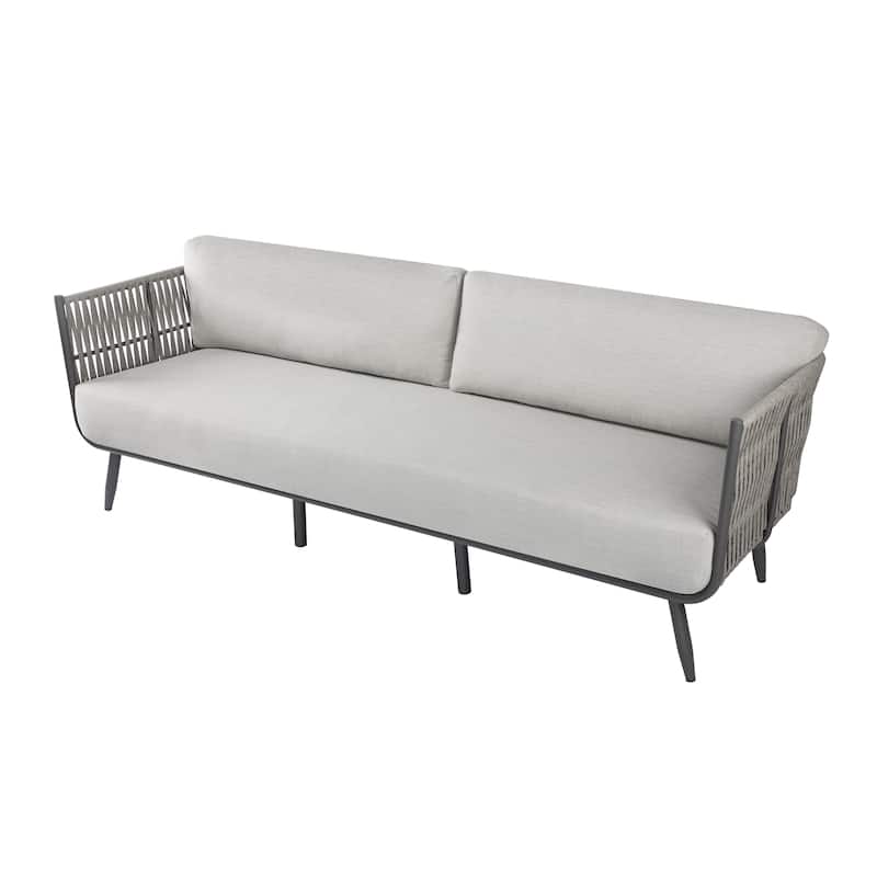 Milano Outdoor Aluminum 3-Seat Sofa with Sunbrella® Cushions