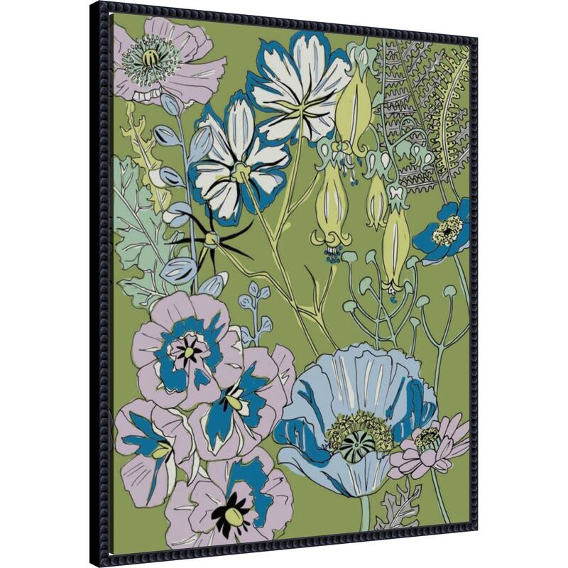 Graphic Garden No. 1 by Chariklia Zarris Framed Canvas Wall Art Print