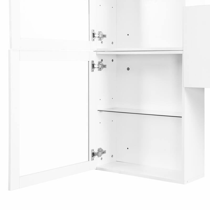 Glossy TV Stand with Spacious Storage