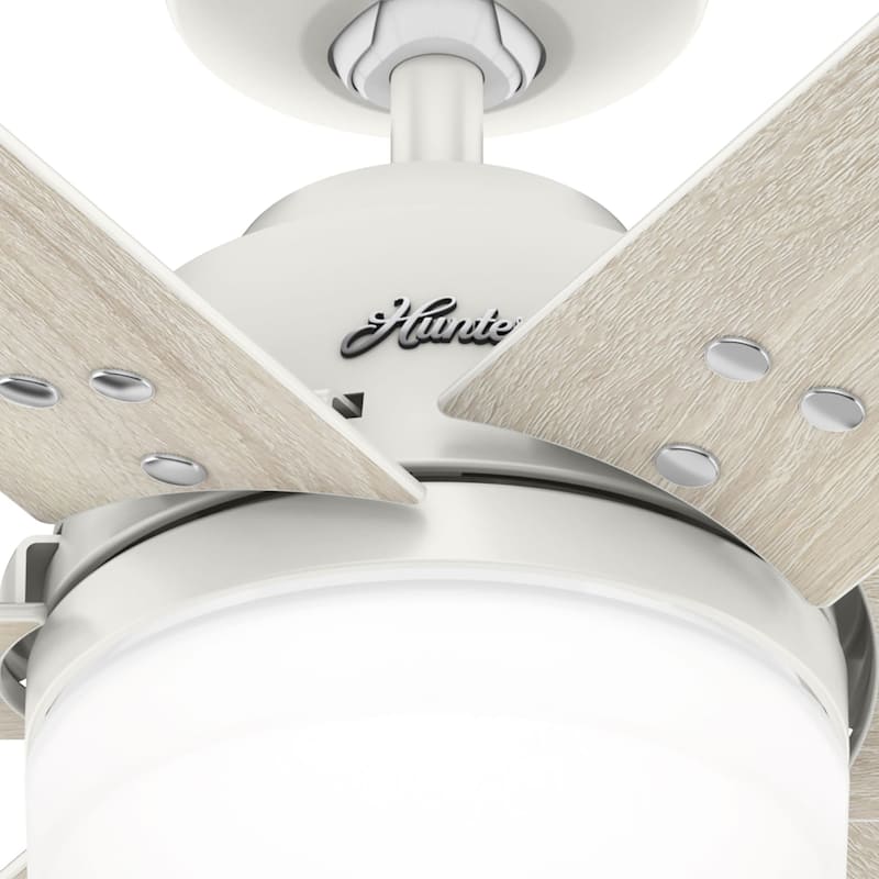 Hunter 44" Pacer Ceiling Fan with LED Light Kit and Handheld Remote - Modern Farmhouse, Transitional